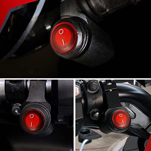 Nilight Motorcycle Handlebar Switch Plug and Play 12V ATV Light Push Button Waterproof ON Off Switches for UTV Driving Lights- Fits 7/8" Handlebars (22mm) - color: Motorcycle Handlebar Switch