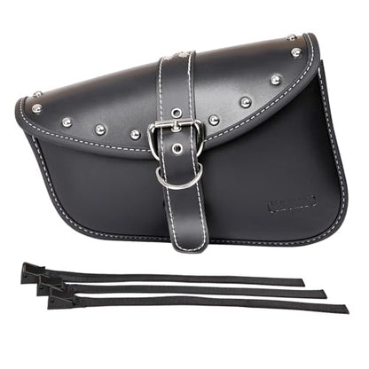 Motorcycle Saddle Bags Side Bags - Saddlebags Softail Pvc Leather,Waterproof, Side Tool Bag,Universal Storage Tool Bag for Motorbike,fork bag,swing bag (Left Side) - style: Left1
