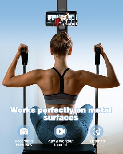 Gym Magnetic Phone Holder, 360°Adjustable, Magnetic Phone Holder Mount for Gym, Portable Gym Accessories, Workout Gift for Men and Women, Compatible with iPhone 16 15 14 13 Pro Max - size: JSF22
