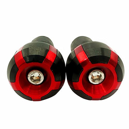 Universal Anti-Vibration Handlebar Grips Plugs Motorcycle Street Bike Bar Ends 7/8”(22mm) Fits for Honda Kawasaki Suzuki Yamaha BMW Ducati Triumph Red