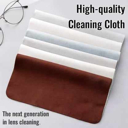 10 Pack Microfiber Cleaning Cloths, Premium 110D Scratch-Free & Lint-Free Clean Cloth for Eyeglasses, Phone Screen, Camera Lens, VR/AR Headset, Car Mirror, Reusable & Washable (Coffee&Black, 6.9*5.7) - color: Coffee&Black