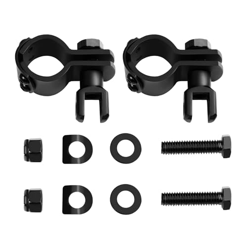 Motorcycle Highway Footpegs Clamp Engine Guard Footpegs Mounts Adapter Fit for Harley Yamaha Suzuki Kawasaki 25mm 32mm 34mm (Black) - color: Mounting Brackets# Black
