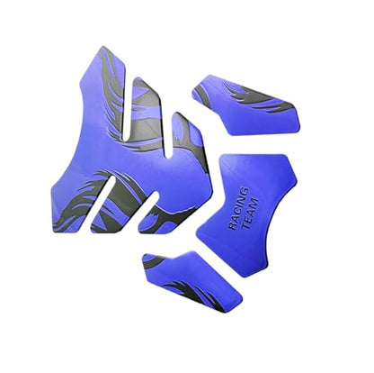 Motocycle Gas Tank Decal Motocycle Gas Tank Protector Pad Self-Adhesive Fishbone Sticker Blue - color: Blue