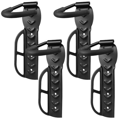 DkOvn 4 Pack Bike Rack Garage Wall Mount, Wall Mount Bike Rack with Screws, Heavy Duty Steel Vertical Bike Hook Holds Up to 66lb for Indoor Storage - color: 4 Pack Black
