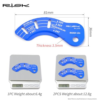 Road Bike 12T Electric Rear Derailleur Adjuster Adjustment Gauge Guide Tool Chain Gap Tool for R7100 R7150 RX820 R8150