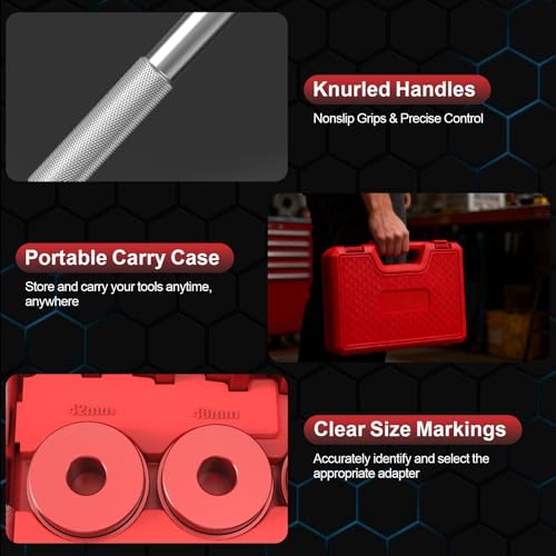 Marvelity 43 Piece Bearing Press Kit, Bearing Race & Seal Driver Set, Professional Seal Driver Installer Tool for Bearing Installation, Heavy-Duty for Automotive & Machinery Repair