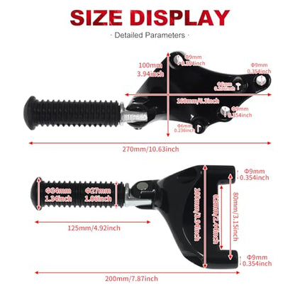 Motorcycle Rear Passenger Footpeg Mount Pedal Fit For Harley Sportster XL 1200 Iron 883 Forty Eight XL1200X 2014-2022 Super Low XL1200V Roadster XL1200CX XL883N XL1200T (For 2014-2022)