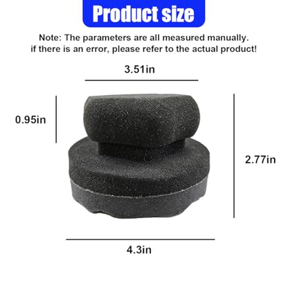 Tire Shine Applicator Pad, Reusable Hex Grip Tire Dressing Applicator, Wave Contoured Tire Polishing Sponge Pads, Car Detailing Cleaning Accessories for Most Vehicles (2PCS) - size: 2PCS