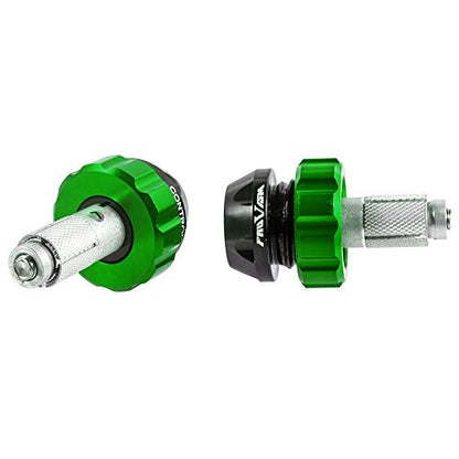 Motorcycle Throttle Lock Cruise Control Handlebar Plugs Grip Bar End Caps Slider Set for Street/Sport/Tour Bike Cruiser Scooter (Green) - color: Green