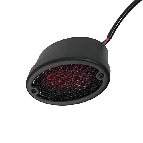 FATECIM Motorcycle LED Tail Light Cat Eye Rear & Brake Light Red Lens Integrated License Plate Lamp Universal Fit for Motorcycle/Cruisers/Bikes (Black) - color: 3036-Black