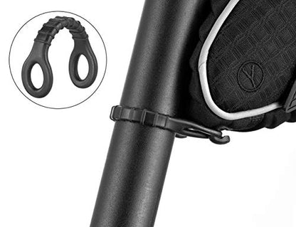 ROCKBROS Bike Seat Bag, Bicycle Saddle Bag Under Seat 3D Shell Cycling Seat Pack for Mountain Road Bikes Black - color: Black