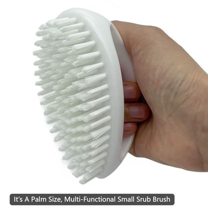 GKETN Scrub Brush for Cleaning Scrubbing Heavy Duty Stiff Nylon Bristles Cleaning Brush Multi-Purpose, White & Small Size - color: White