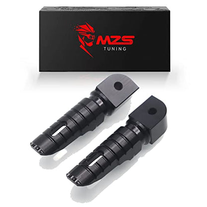 MZS Motorcycle Foot Pegs, Aluminum Passenger Footpeg Rear Footrest Rest Pedal Adjustbale Black Compatible with Z400 Z650 Z900 Z1000 Z1000SX ZX6R ZX10R ZX14R Concours EX 250 300 400 650 - size: Z400 Z650 Z900 Z1000 Z1000SX ZX6R ZX10R ZX14R