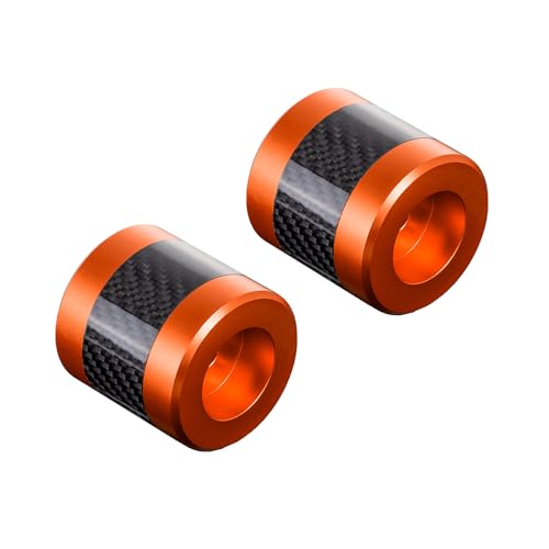Advanblack Protek Machined CNC Alumium with Carbon Fiber Inlay Crash Bar Slider (Orange CNC w/Carbon Inlay) - color: Orange CNC w/ Carbon Inlay