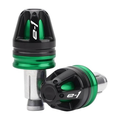 Motorcycle Handlebar End Caps For Ninja e-1 2023-2024 Z e-1 2024-2025 7/8” Bars 17mm Diameter CNC Handlebars (See details below) ninja e-1 z Accessories (Green) - color: Green