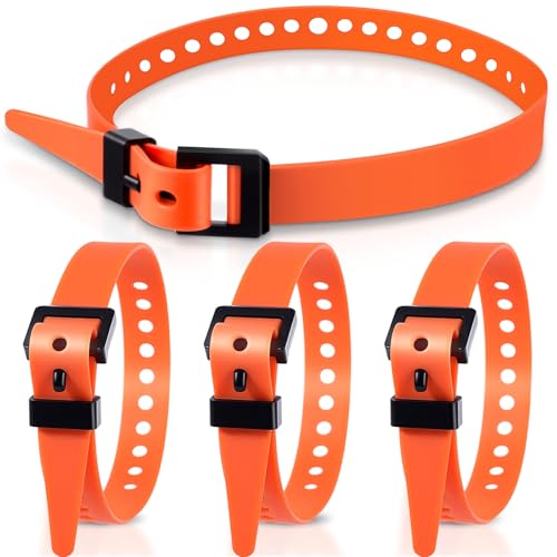 Blulu 4 Pack Reusable Industrial Straps 20" Length Reliable Tension Straps for Securing Bike Motor Gear -70 Lb. Working Load, Elastic Cable Ties for Welders Skis, Garden Hoses(Orange) - color: Orange, size: 20 inches