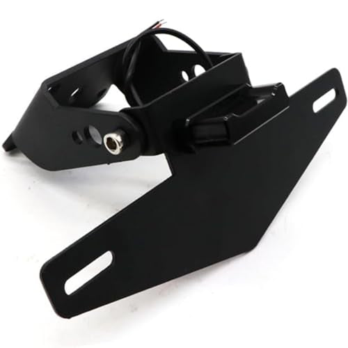 Motorcycle License Plate Bracket Mount Holder with Light Adjustable License Plate Frame Fender Eliminator with LED Light Tail Tidy Device Fit for KTM Duke 125 200 250 390 2017-2019