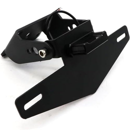 Motorcycle License Plate Bracket Mount Holder with Light Adjustable License Plate Frame Fender Eliminator with LED Light Tail Tidy Device Fit for KTM Duke 125 200 250 390 2017-2019