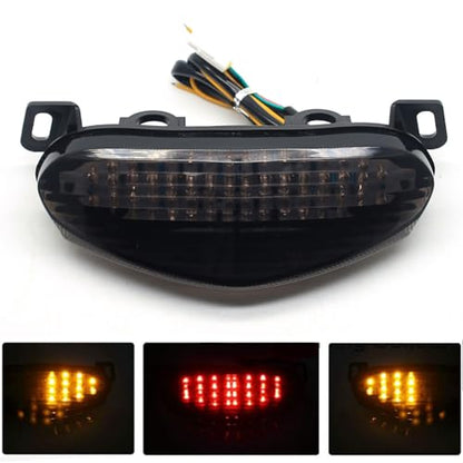 MZS Motorcycle Tail Light Turn Signal LED Integrated Blinker Smoke Compatible with EX 650 EX650 ER6n ER6f 2009-2011 / KLZ1000 KLZ 1000 2012-2018 / EX400 2011-2013 / ER-4N 2011-2013 - size: ER6N/EX650/KLZ1000