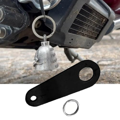 Motorcycle Bell Hangers Guardian Bell Hanger with Split Ring, 2 Pieces Luck Riding Bell Hangers, Universal Fit for Any Bells