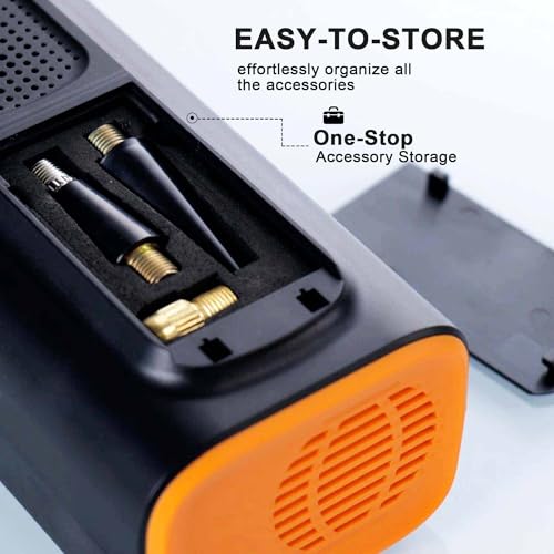 Tire Inflator Portable Air Compressor for Bike, Car, Motorcycle (With car charging cable)