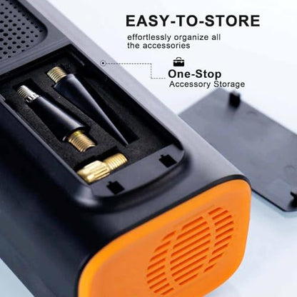Tire Inflator Portable Air Compressor for Bike, Car, Motorcycle (With car charging cable)