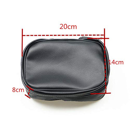 Universal Dirt Bike Off-road PU Leather Tool Bag Storage Tool For Motorcycle Honda Kawasaki Yamaha XR250 KLX250 DRZ 250 (Black) - color: Black