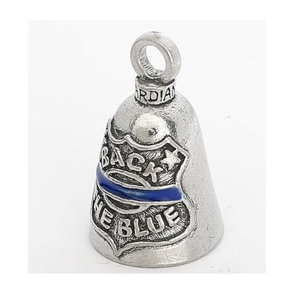 Guardian Bell Back The Blue Good Luck Bell w/Keyring & Black Velvet Gift Bag | Motorcycle Bell | Lead-Free Pewter | Good Luck Gift to Friends & Family | Bike Bell | Made in USA - color: Backthe Blue