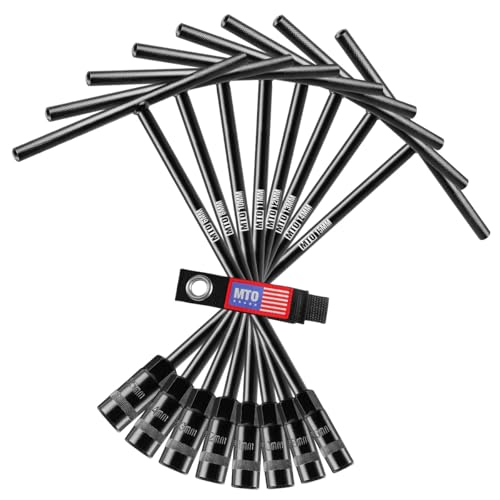 MTO T-Handle Metric Socket Wrench Set, 6-Point (6, 8, 10, 11, 12, 13, 14, 15mm) with Hanging Organizer Strap, Cr-V Steel Lug Wrench Hex Socket for Motorcycle Car Bicycle Repair (8 Pack) - size: 8Pack
