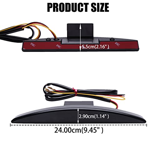DREAMIZER Black Chopped Fender Edge Motorcycle LED Running Brake Rear Tail Light Compatible with Harley Sportster XL 883N 1200N XL1200V XL1200X - color: BLACK#2