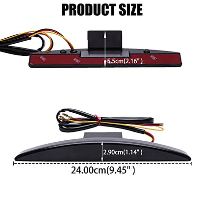 DREAMIZER Black Chopped Fender Edge Motorcycle LED Running Brake Rear Tail Light Compatible with Harley Sportster XL 883N 1200N XL1200V XL1200X - color: BLACK#2