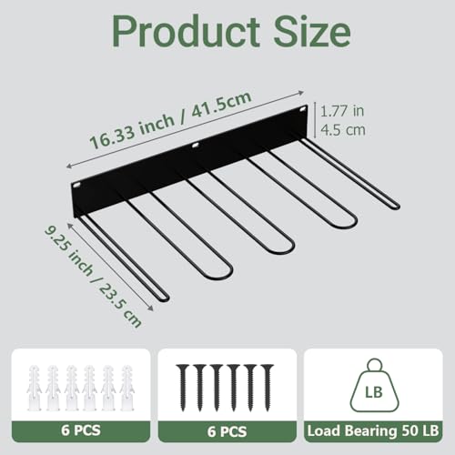 4 Pair Boot Rack Organizer Tall Boots for Wall Mounted - Wader Hangers for Drying Fishing Rain Hiking Tall Cowboy Boots - Boot Hanger Holder for Indoor Outdoor Entryway Garage Mudroom Closet