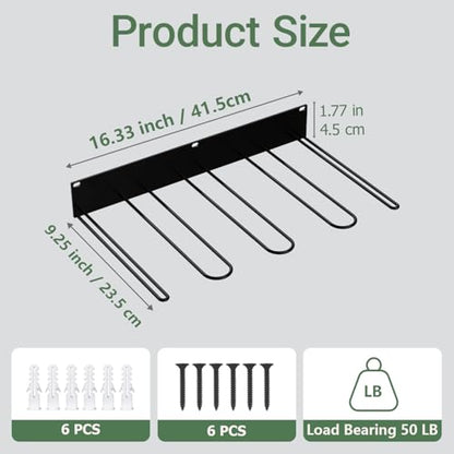 4 Pair Boot Rack Organizer Tall Boots for Wall Mounted - Wader Hangers for Drying Fishing Rain Hiking Tall Cowboy Boots - Boot Hanger Holder for Indoor Outdoor Entryway Garage Mudroom Closet