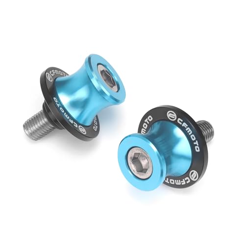 10MM 675SS Swing Arm Spools Sliders Stand Pool Screws Fit For CFMOTO 675SS Stand Frame Slider Crash Bar Accessories,CNC T6061 Aluminum (Light Blue) - color: Light Blue