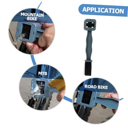 Ciieeo Bike Chain Cleaner Brush Set Professional Motorcycle and Bicycle Chain Brush Portable Sturdy Cleaning Tool for Mountain Bike Maintenance