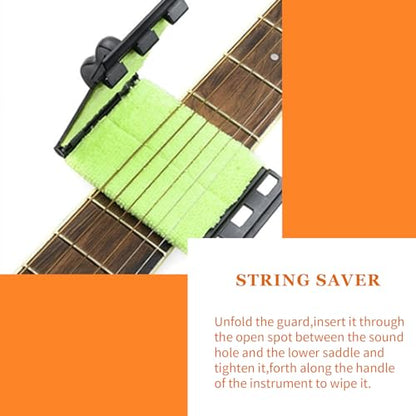 Guitar Cleaner Care Cleaning Kit,Maintenance Kit 11 Pack,Beeswax,Polish,Lemon Oil,String Oil,String Saver,String Guard Pen(Random Color),Winder,Guitar Strings,String Brush,Cleaning Cloth,Case