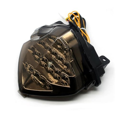 MZS Motorcycle Tail Light LED Integrated Turn Signal Blinker Smoke Compatible with YZF R1 YZF-R1 RN12 2004 2005 2006 - size: YZF-R1