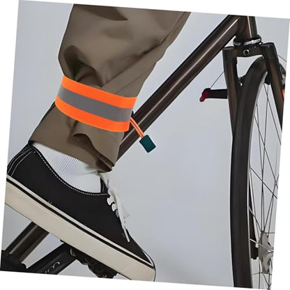 POPETPOP 4pcs High Visibility Safety Gear for Night Riding and Cycling Lightweight Elastic Straps for Enhanced Visibility During Walking and Jogging