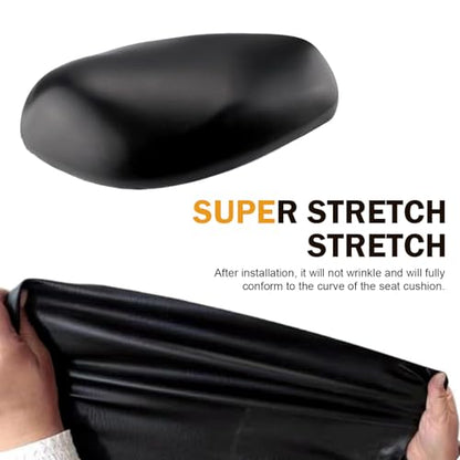 Motorcycle Seat Cover, DIY Seat Protector 39.37" x 27.56", Suitable for Motorcycle, Scooter or Electric Vehicle (Black)