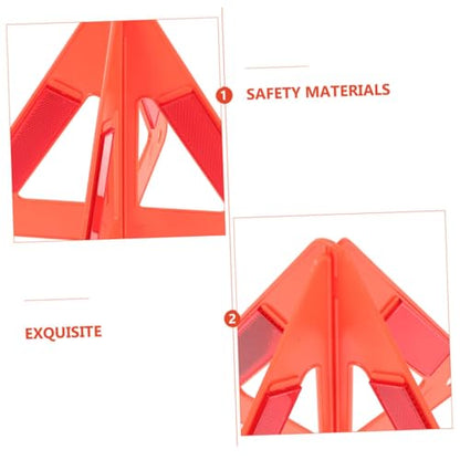 4pcs Roadside Reflective Safety Triangle Car Emergency Sign Vehicle Triangle High Visibility for Roadside