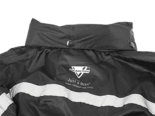 Nelson Rigg Stormrider Rain Suit; 100% Waterproof, Pants and Jacket Included with Reflective Striping - color: Black, size: 3X-Large
