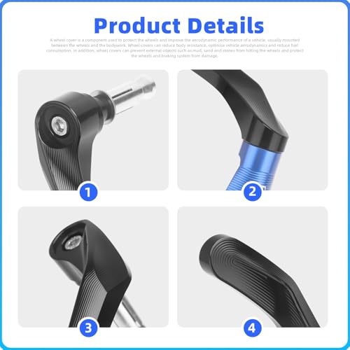 Motorycle Brake Clutch Lever Handguards Protector for CFMOTO 450SS 450NK 250SR 7/8'' Handlebar CNC Aluminum Hand Guards (Black) - color: Black