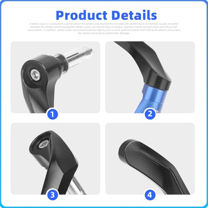 Motorycle Brake Clutch Lever Handguards Protector for CFMOTO 450SS 450NK 250SR 7/8'' Handlebar CNC Aluminum Hand Guards (Blue) - color: Blue