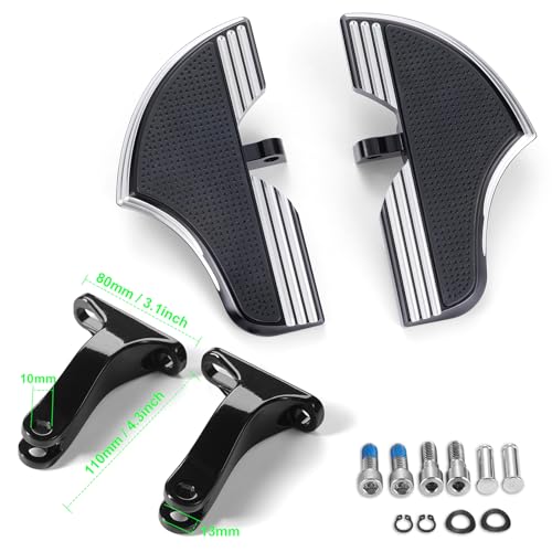Defiance floorboards for Harley davidson Touring FLT FLHR Trike Tri Heel Toe Shift Levers Black rear footboards Pedal Special FLHXS and Ultra (Edge Cut) - color: Edge Cut