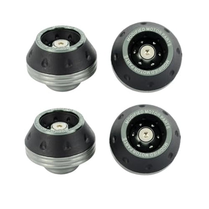 Universal Motorcycle Wheel Protection Crash Pad Motorbike Crash Protectors(4Pcs Titanium) - color: 4Pcs Titanium