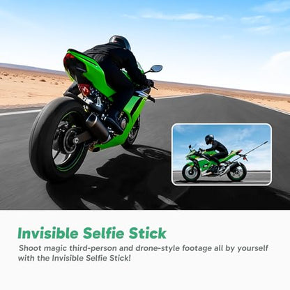 AKASO 360 Action Camera Motorcycle Combo- 5.7K 360 Video with 1/2" 48MP Sensors, 72MP 360 Photo, 360-SuperSmooth, Invisible Selfie Stick, 360° Horizon Lock, AI Tracking