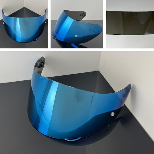 902 Helmet Visor Replacement,Motorcycle Helmet Face Shield for ILM 902,902L,902BT (Revo Ice Blue-Day Use Only) - color: Revo Ice Blue-day Use Only