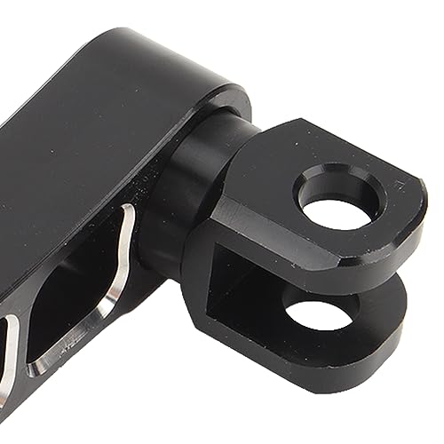 Aluminum Motorcycle Foot Peg Highway Bracket 360 Adjustable, Black and White, Universal, Front and Rear, Touring Motorcycle - color: Black and White