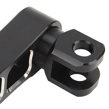 Aluminum Motorcycle Foot Peg Highway Bracket 360 Adjustable, Black and White, Universal, Front and Rear, Touring Motorcycle - color: Black and White