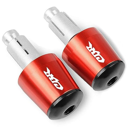 2pcs Motocycle Handlebar Grip Ends 7/8" 22mm for H-onda CBR60F CBR125R CBR150R CBR250R CBR400 NC23 NC29 CBR600 F2 F3 F4 F4i CBR900RR CBR954RR CBR1000RR (Red) - color: Grip End - Red
